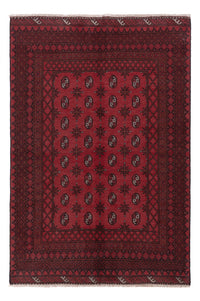 Afghan Rug - Filpa - 242 x 164 cm - dark red