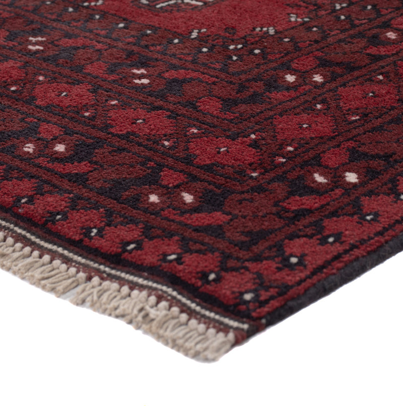 Runner Afghan Rug - Filpa - 190 x 98 cm - dark red