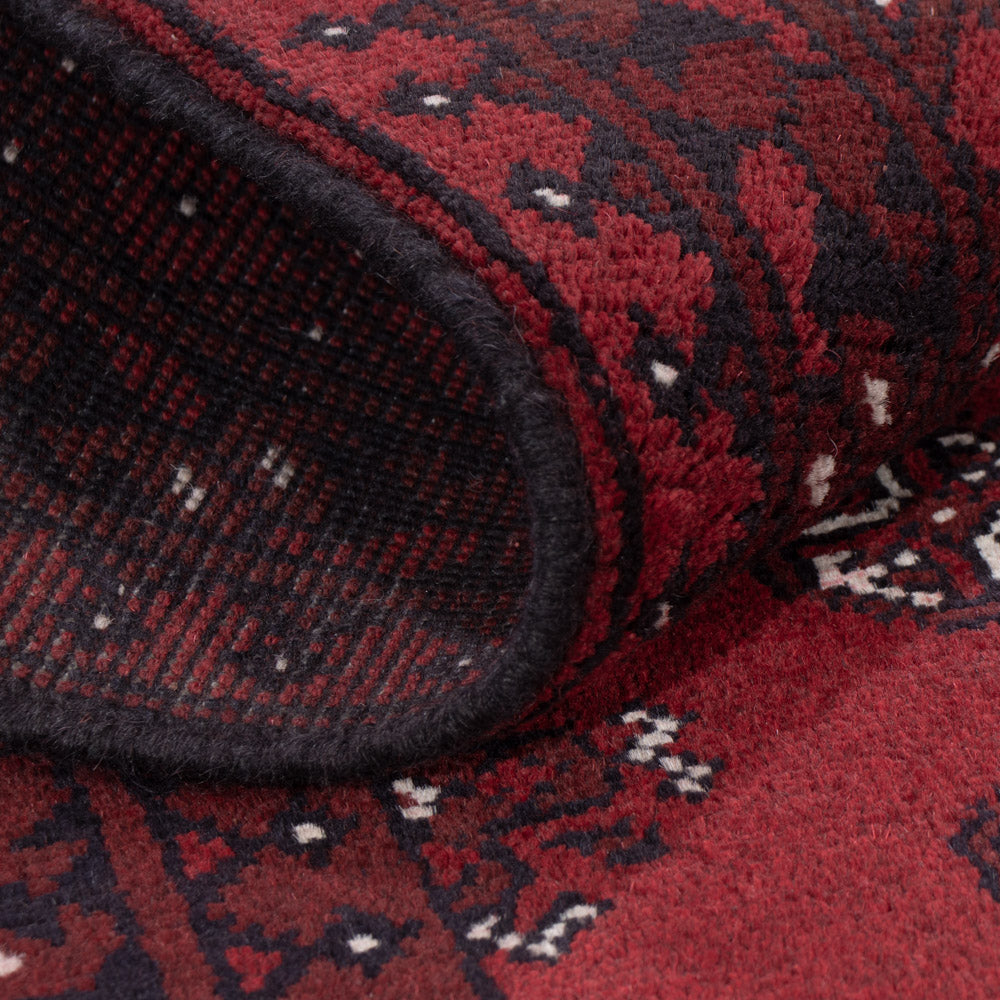 Runner Afghan Rug - Filpa - 190 x 98 cm - dark red