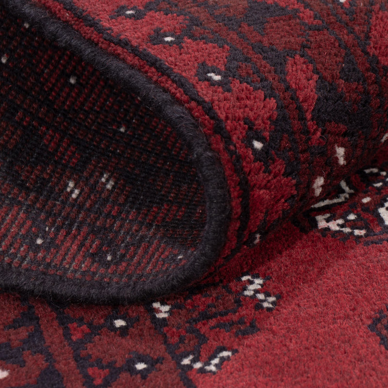 Runner Afghan Rug - Filpa - 190 x 98 cm - dark red