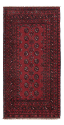 Runner Afghan Rug - Filpa - 194 x 99 cm - dark red