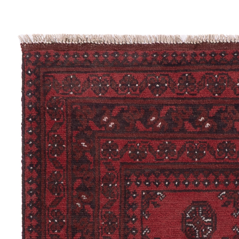 Runner Afghan Rug - Filpa - 194 x 99 cm - dark red