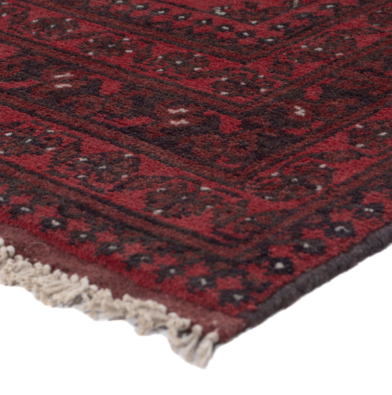 Runner Afghan Rug - Filpa - 194 x 99 cm - dark red