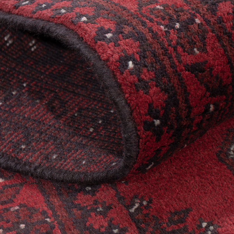 Runner Afghan Rug - Filpa - 194 x 99 cm - dark red