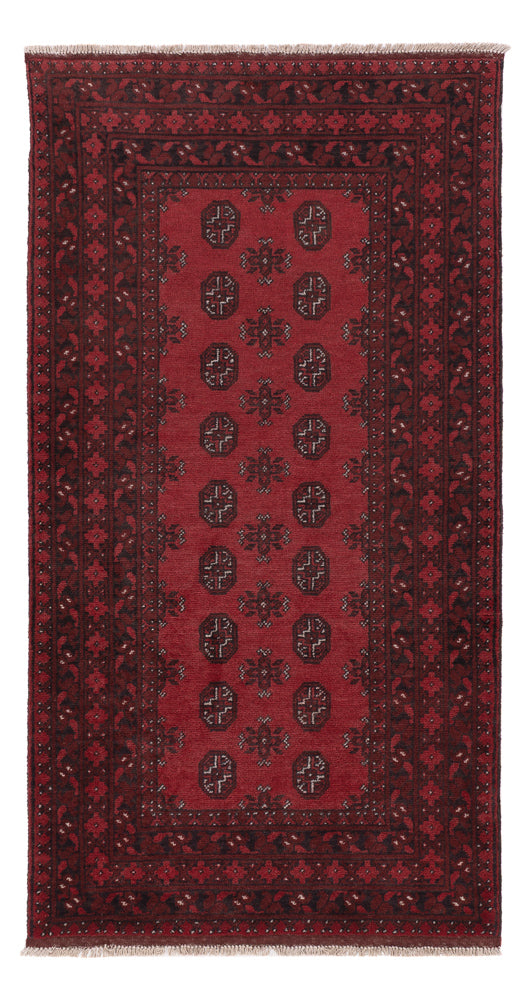 Runner Afghan Rug - Filpa - 197 x 101 cm - dark red