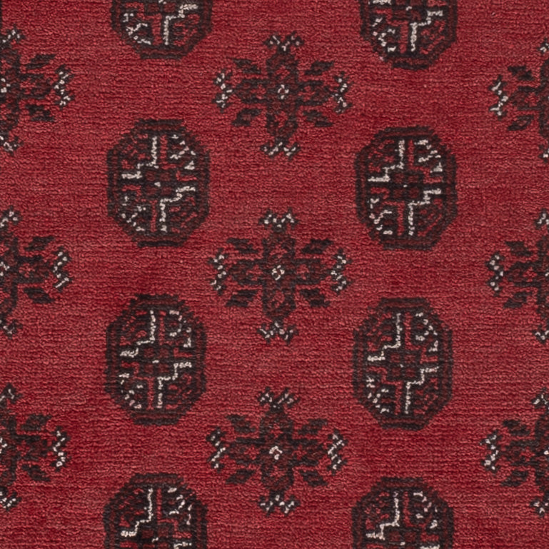 Runner Afghan Rug - Filpa - 197 x 101 cm - dark red