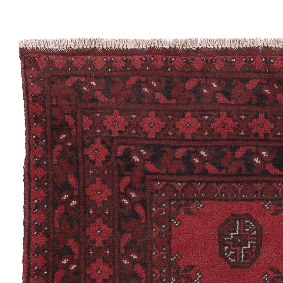 Runner Afghan Rug - Filpa - 197 x 101 cm - dark red