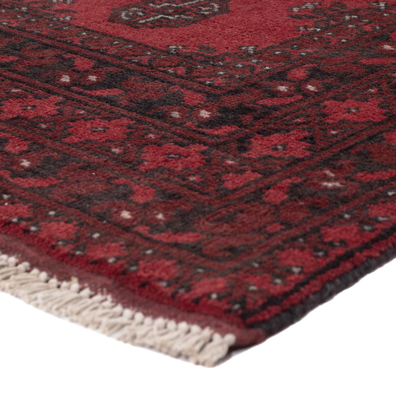 Runner Afghan Rug - Filpa - 197 x 101 cm - dark red