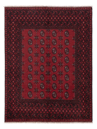 Afghan Rug - Filpa - 199 x 149 cm - dark red