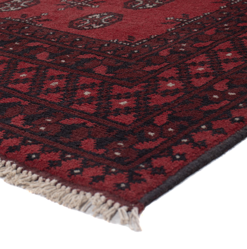 Afghan Rug - Filpa - 199 x 149 cm - dark red