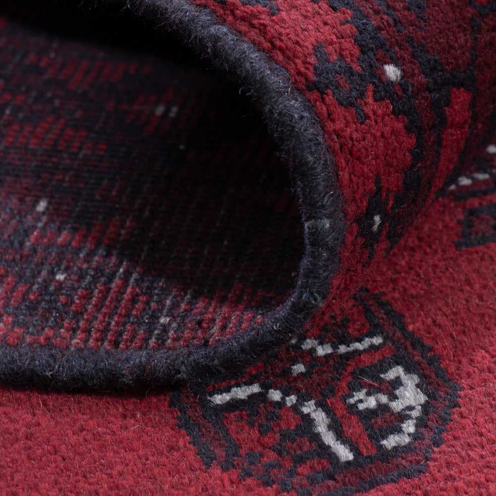 Afghan Rug - Filpa - 199 x 149 cm - dark red