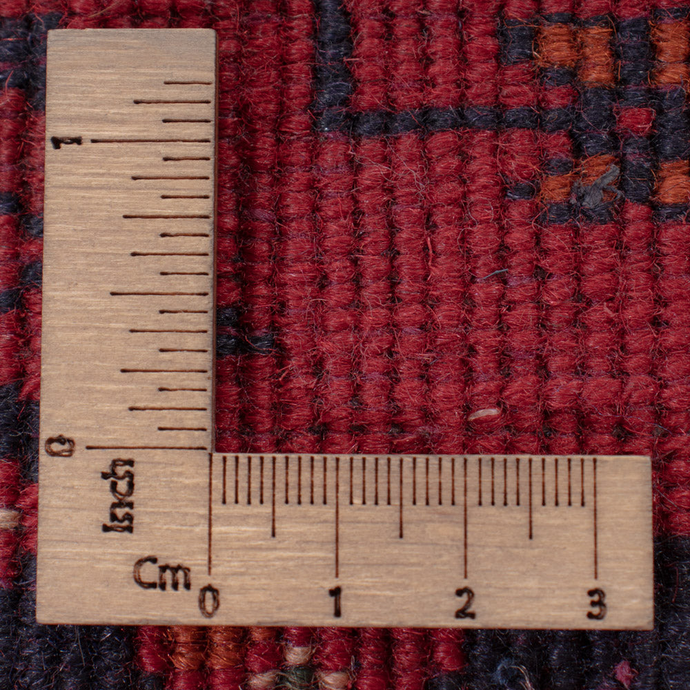 Runner Afghan Rug - Kunduz - 294 x 84 cm - dark red