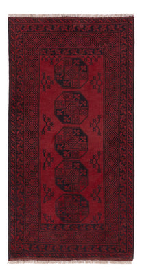Runner Afghan Rug - Filpa - 187 x 95 cm - dark red
