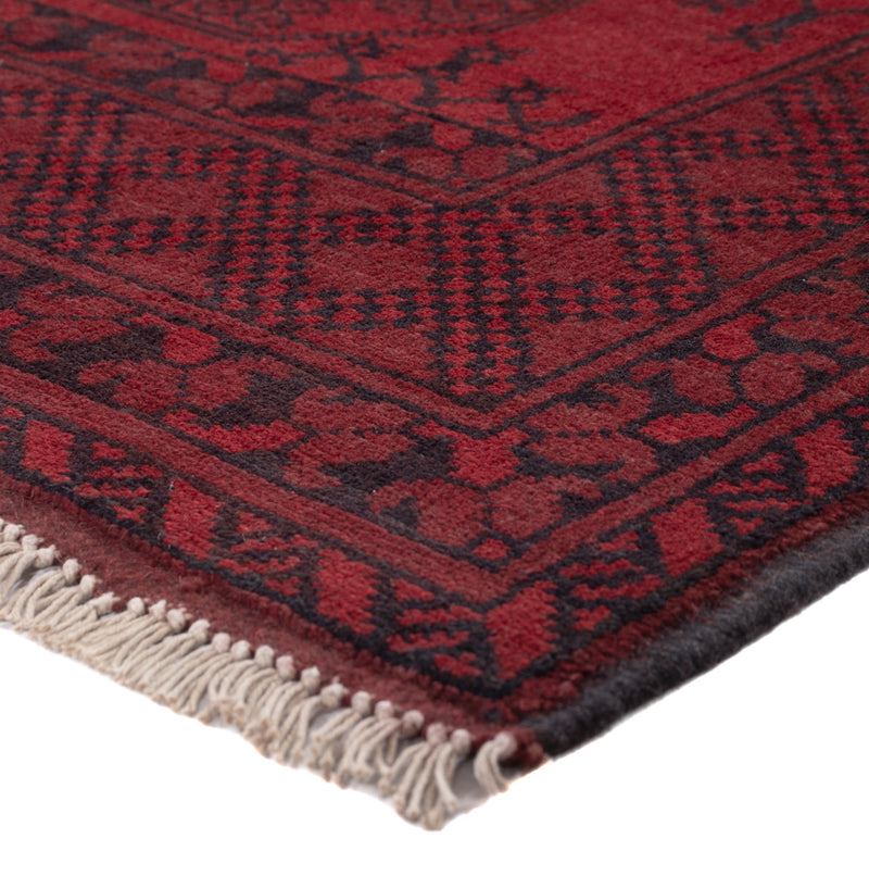 Runner Afghan Rug - Filpa - 187 x 95 cm - dark red