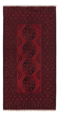 Runner Afghan Rug - Filpa - 194 x 100 cm - dark red