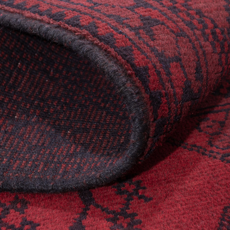 Runner Afghan Rug - Filpa - 194 x 100 cm - dark red