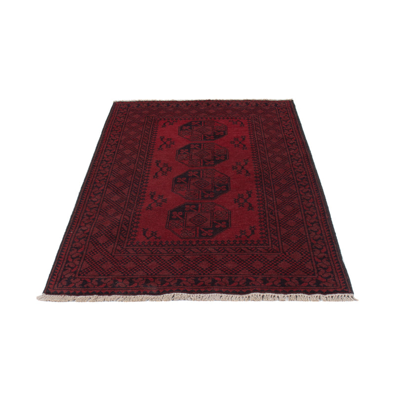 Runner Afghan Rug - Filpa - 194 x 100 cm - dark red