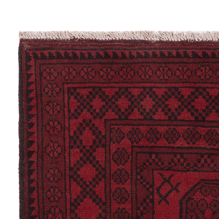 Runner Afghan Rug - Filpa - 189 x 102 cm - dark red