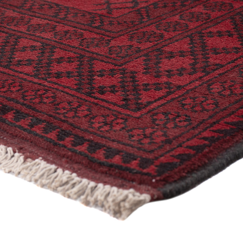 Runner Afghan Rug - Filpa - 189 x 102 cm - dark red