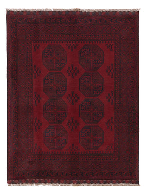 Afghan Rug - Filpa - 193 x 150 cm - dark red