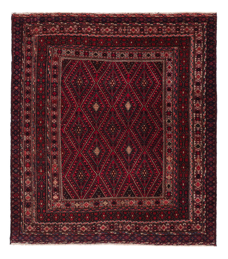 Kelim Teppich - Oriental - 174 x 149 cm - dunkelrot