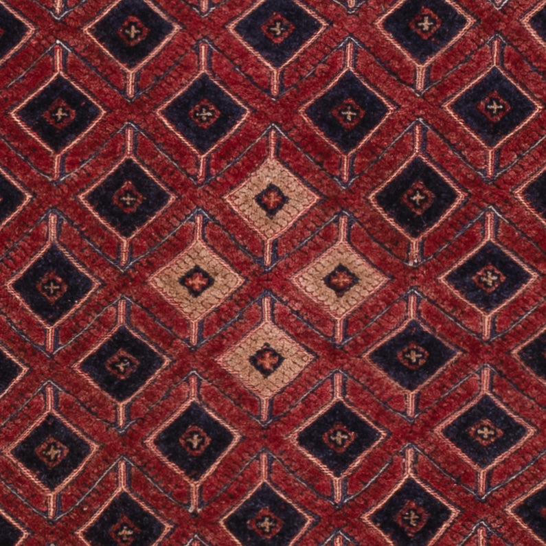 Kelim Teppich - Oriental sonderform  - 184 x 158 cm - dunkelrot