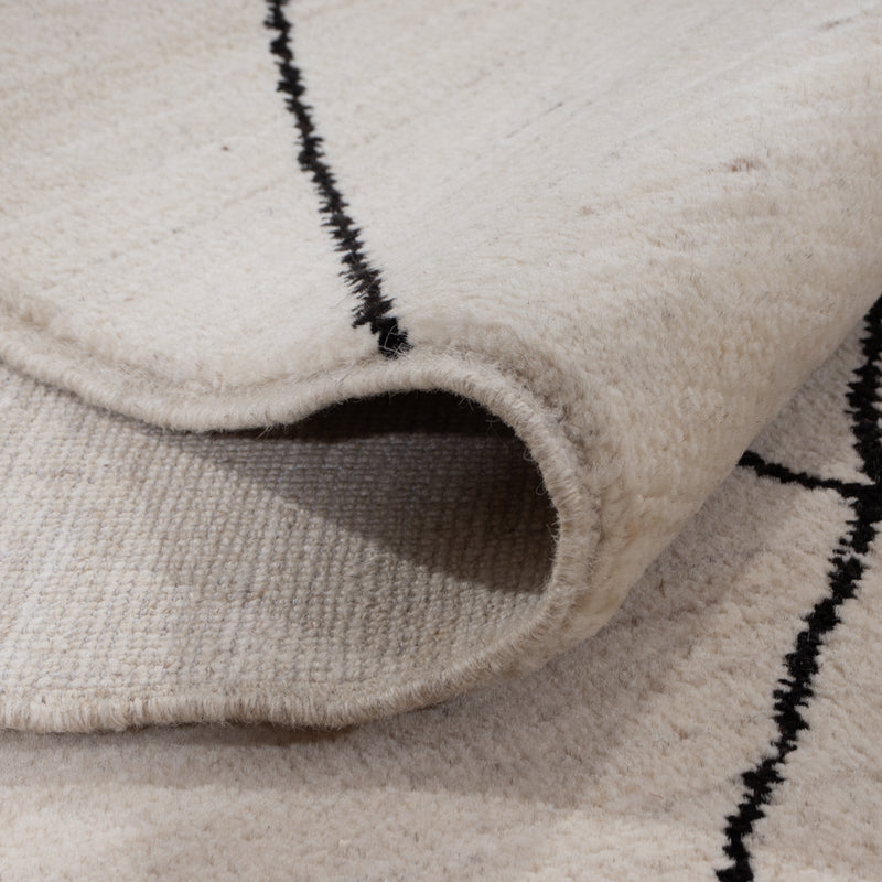 Berber Teppich - 204 x 150 cm - hellgrau