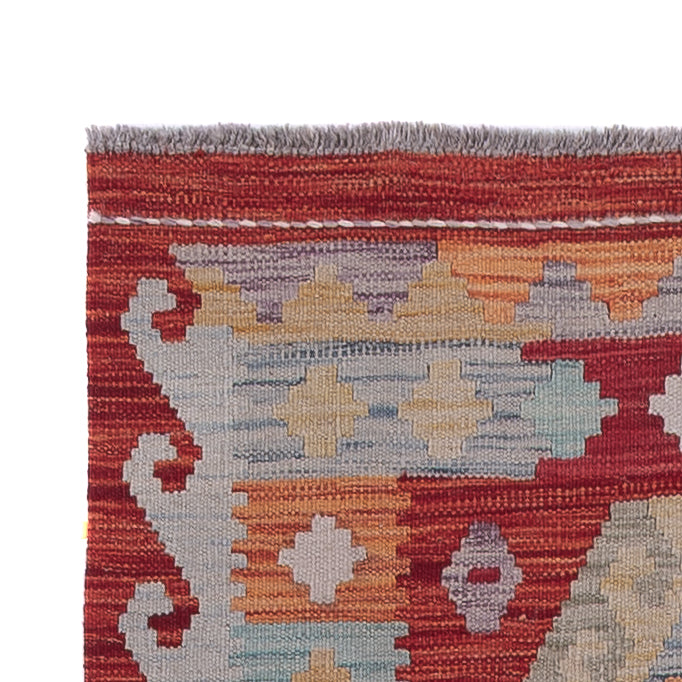 Runner Kelim Rug - Splash - 287 x 80 cm - dark beige