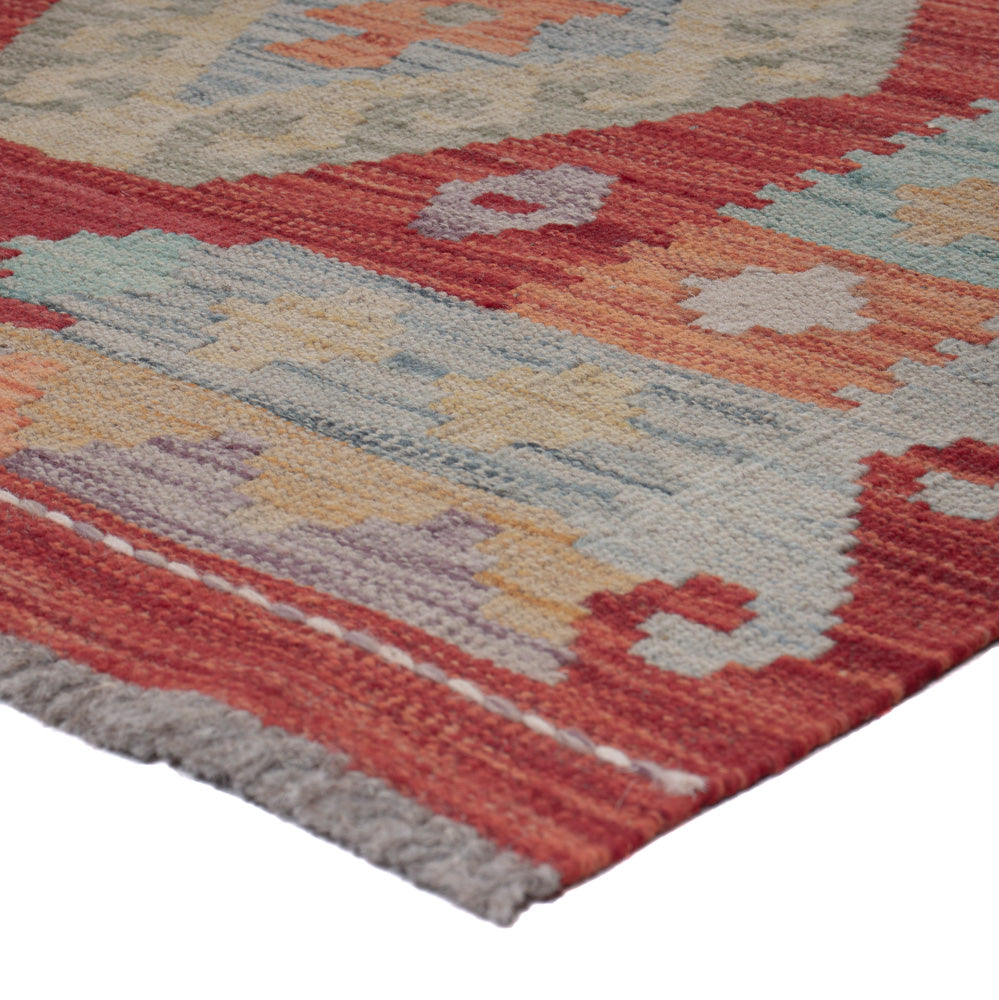 Runner Kelim Rug - Splash - 287 x 80 cm - dark beige