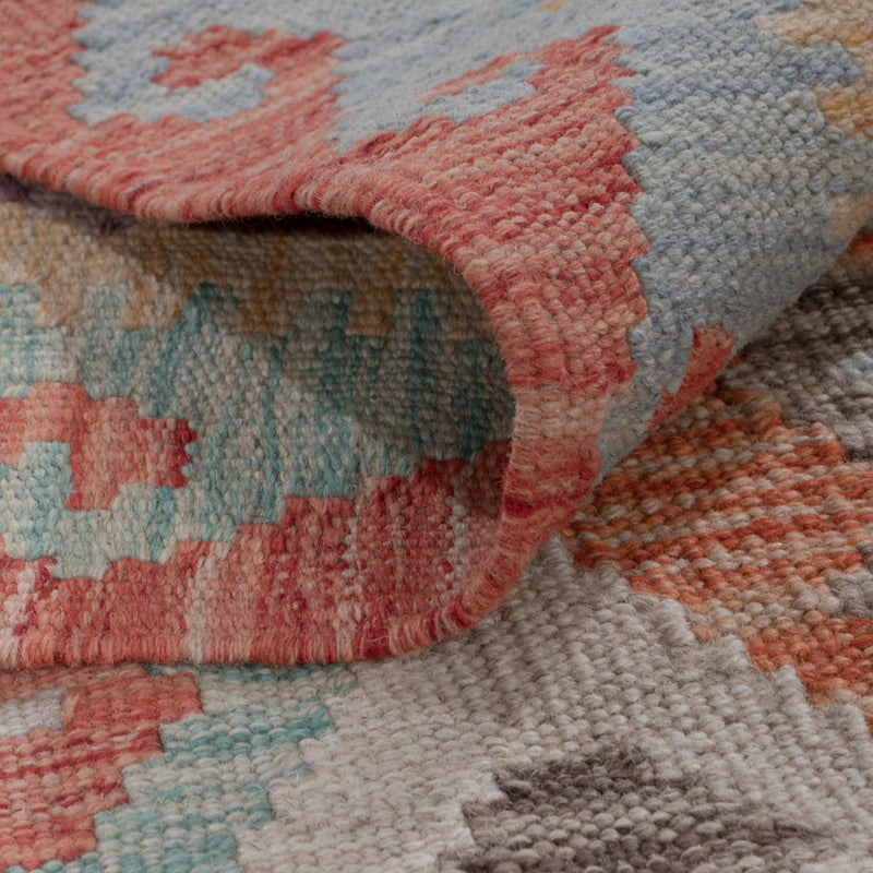 Runner Kelim Rug - Splash - 247 x 85 cm - multicolored