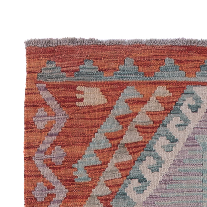 Runner Kelim Rug - Splash - 404 x 80 cm - multicolored