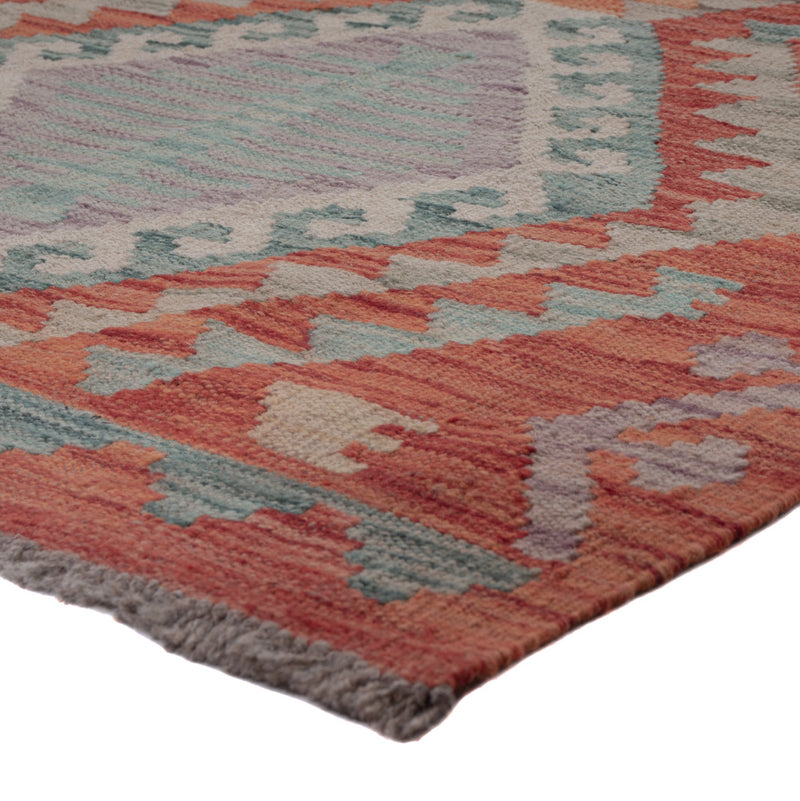 Runner Kelim Rug - Splash - 404 x 80 cm - multicolored