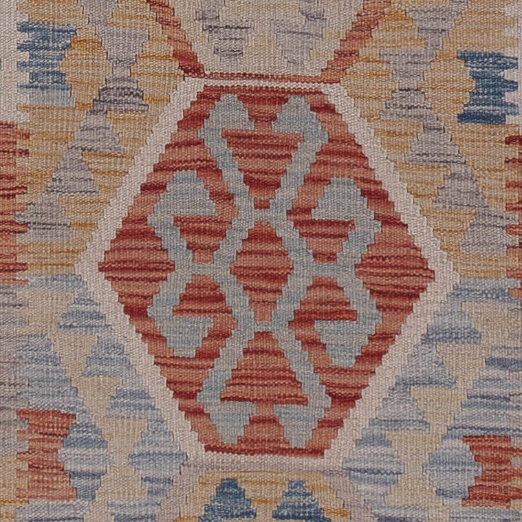 Runner Kelim Rug - Splash - 256 x 88 cm - multicolored
