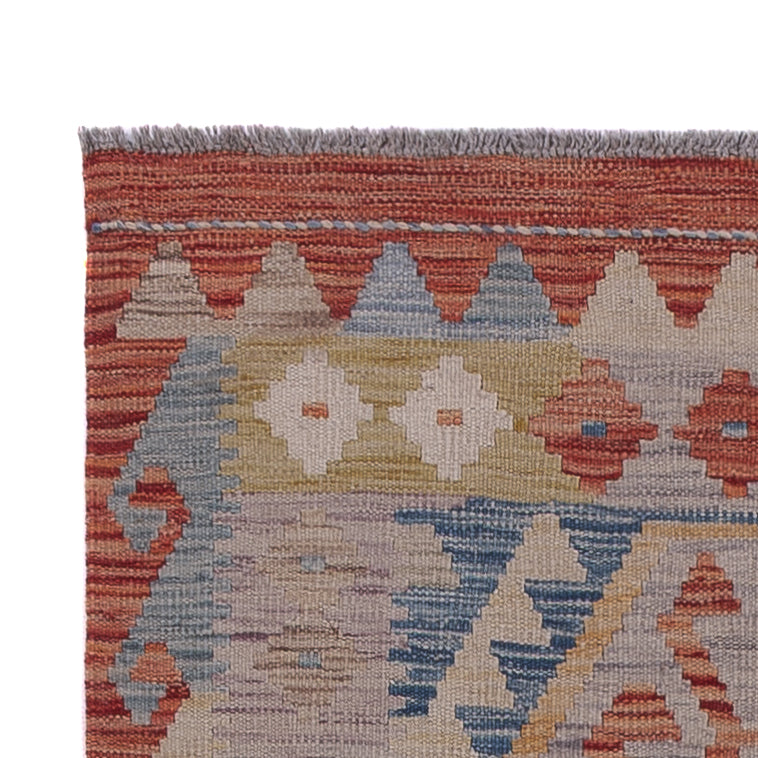 Runner Kelim Rug - Splash - 256 x 88 cm - multicolored