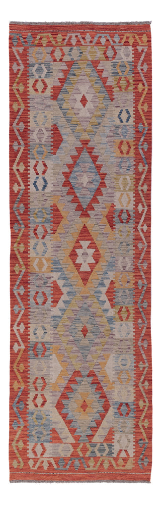 Runner Kelim Rug - Splash - 257 x 85 cm - multicolored