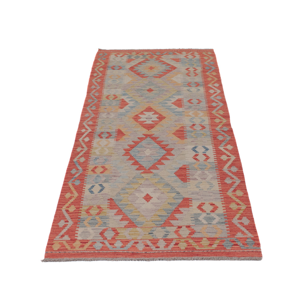 Runner Kelim Rug - Splash - 257 x 85 cm - multicolored