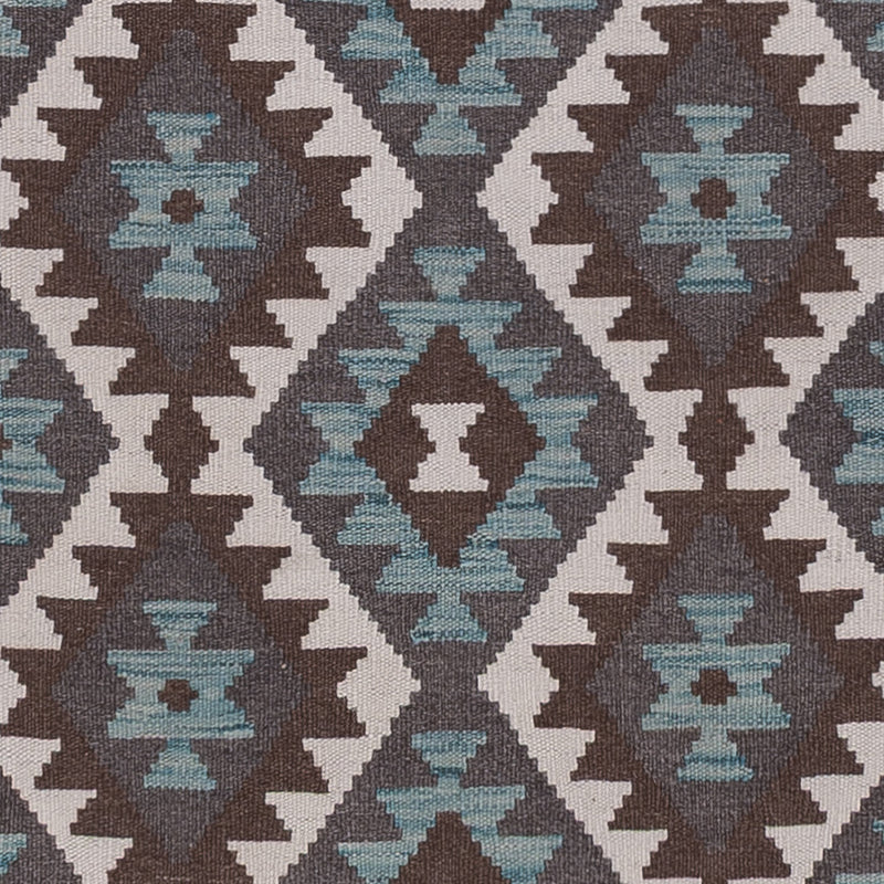 Runner Kelim Rug - Splash - 300 x 81 cm - dark green