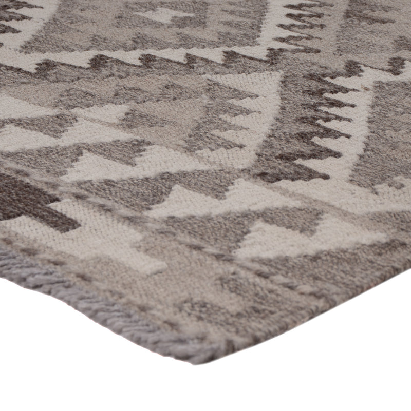 Runner Kelim Rug - Splash - 242 x 85 cm - dark grey