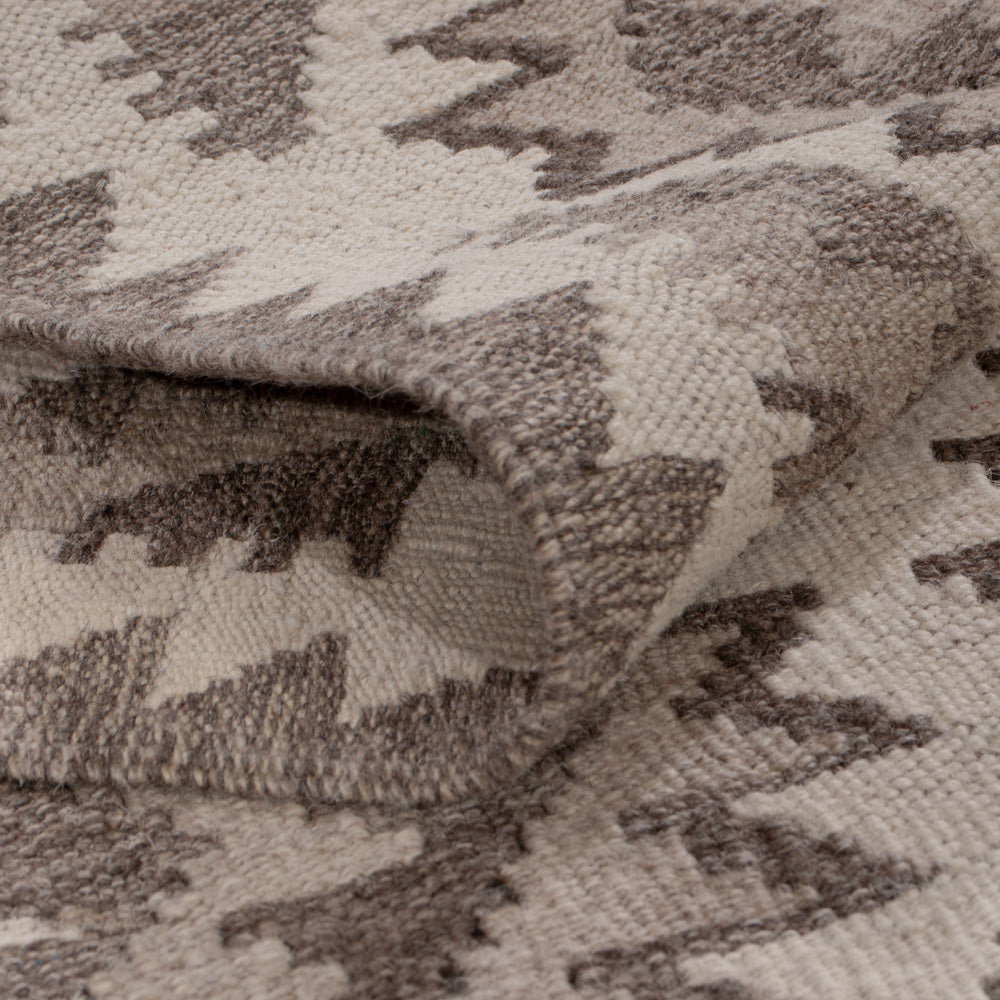 Runner Kelim Rug - Splash - 242 x 85 cm - dark grey