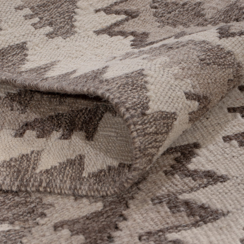 Runner Kelim Rug - Splash - 242 x 85 cm - dark grey