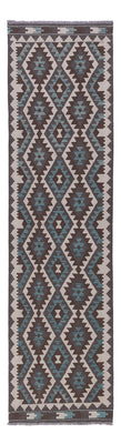 Runner Kelim Rug - Splash - 303 x 78 cm - dark green