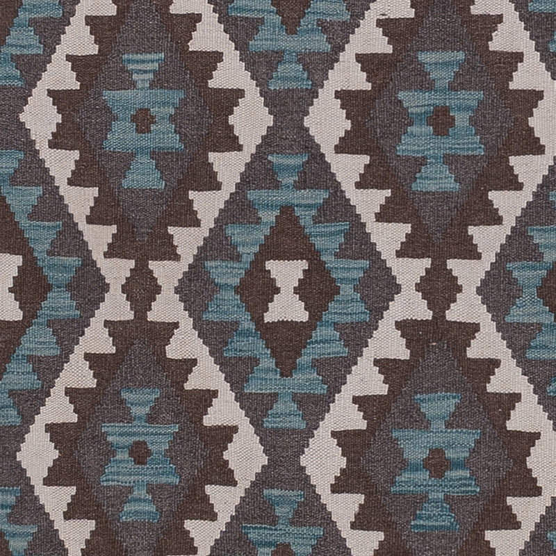 Runner Kelim Rug - Splash - 303 x 78 cm - dark green