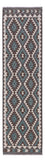 Runner Kelim Rug - Splash - 288 x 80 cm - dark green