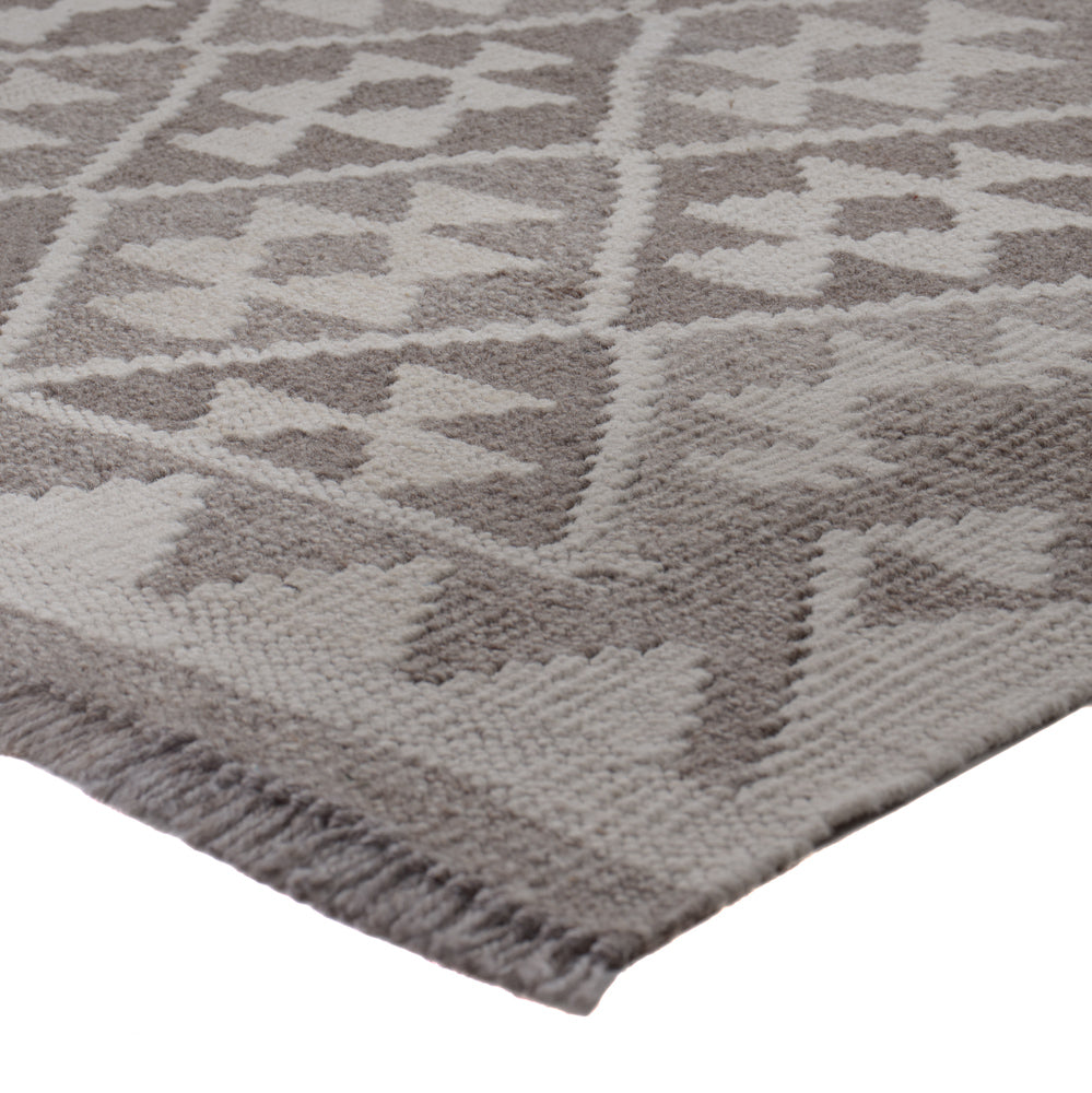 Runner Kelim Rug - Splash - 393 x 81 cm - dark grey