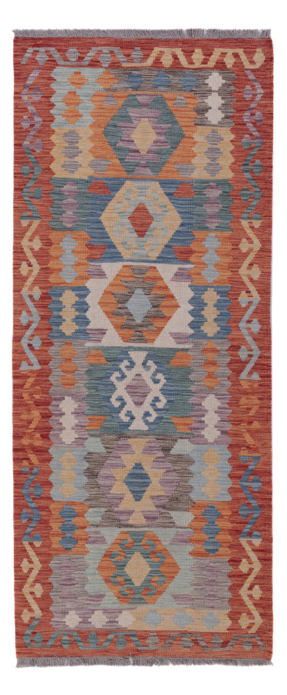 Runner Kelim Rug - Splash - 200 x 80 cm - multicolored