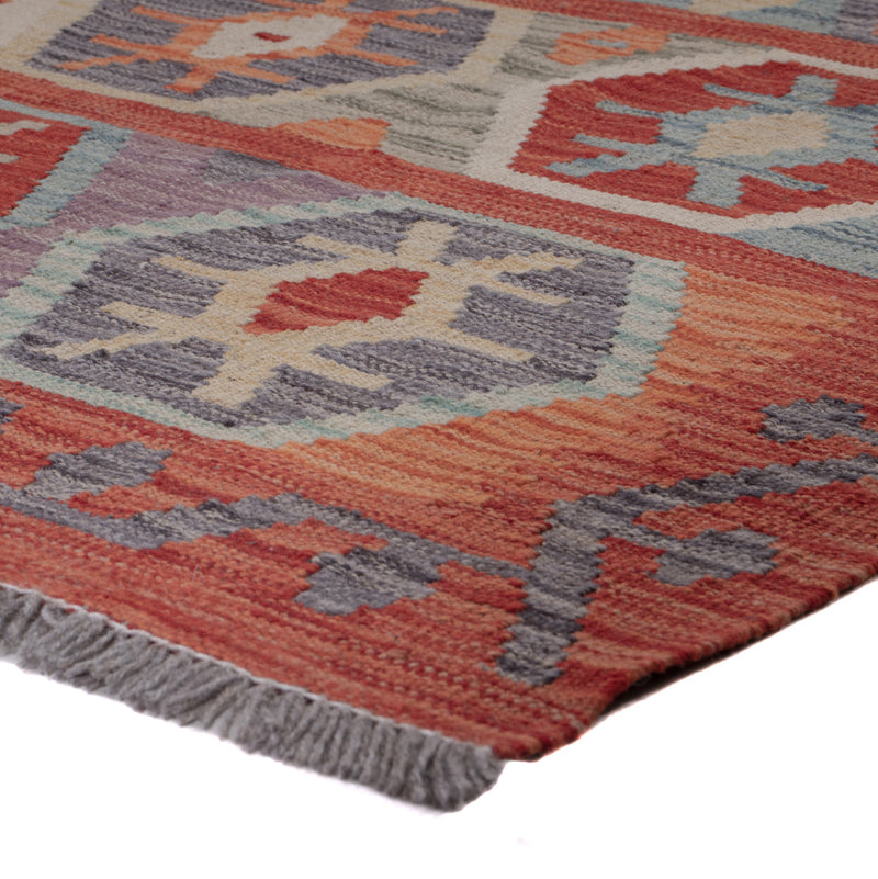 Runner Kelim Rug - Splash - 243 x 83 cm - multicolored