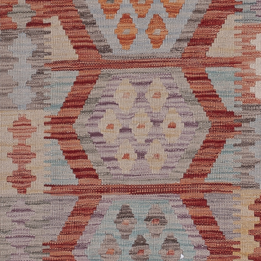 Runner Kelim Rug - Splash - 295 x 80 cm - multicolored