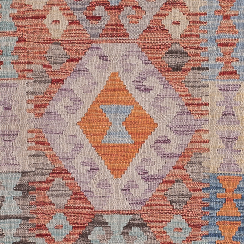 Runner Kelim Rug - Splash - 294 x 78 cm - multicolored