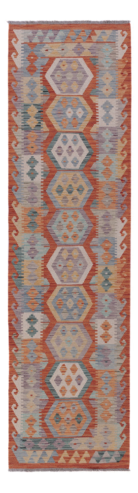 Runner Kelim Rug - Splash - 297 x 79 cm - multicolored