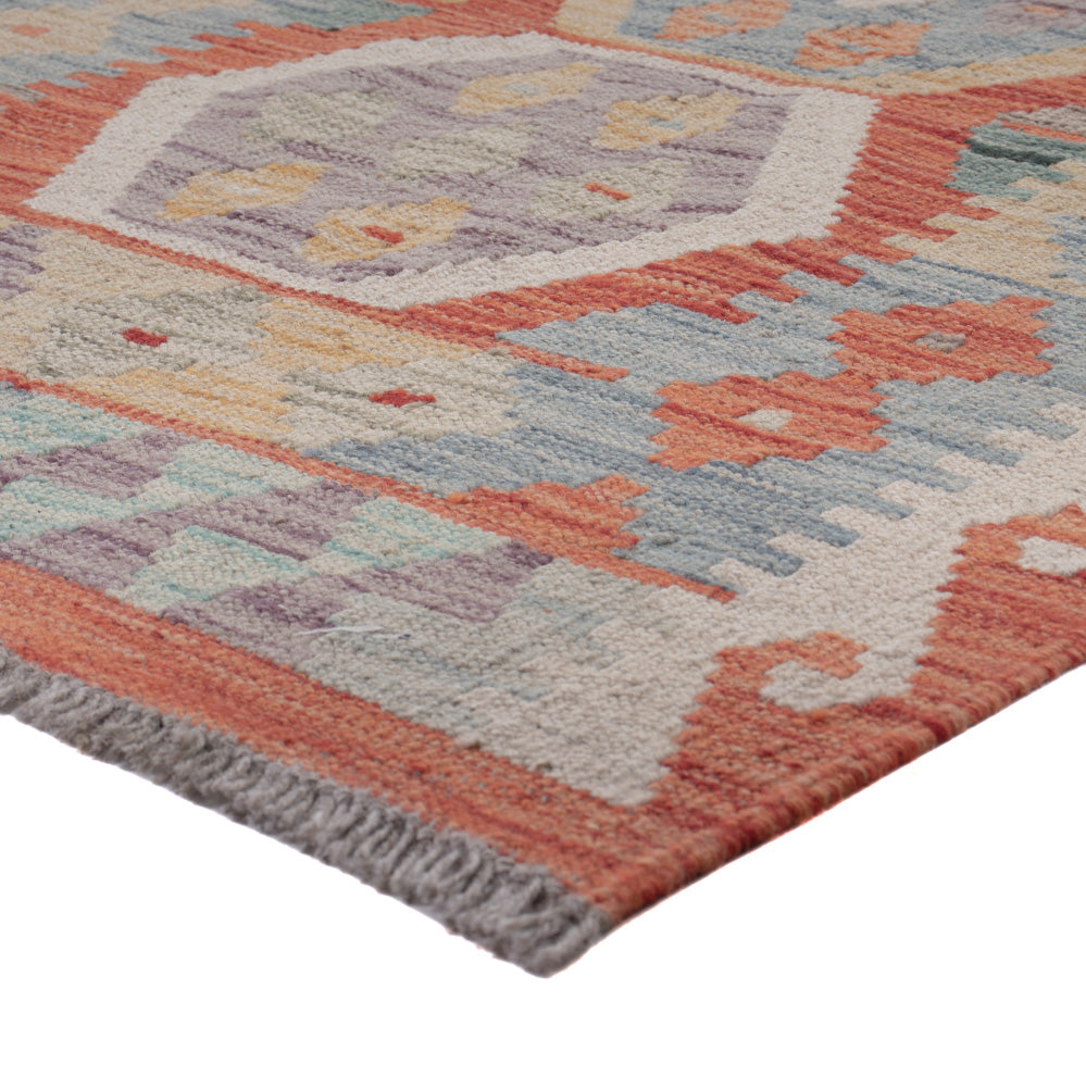 Runner Kelim Rug - Splash - 297 x 79 cm - multicolored